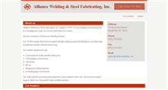 Desktop Screenshot of alliancewelding.com