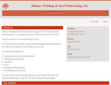 Tablet Screenshot of alliancewelding.com